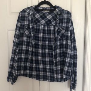 Blue plaid flannel
